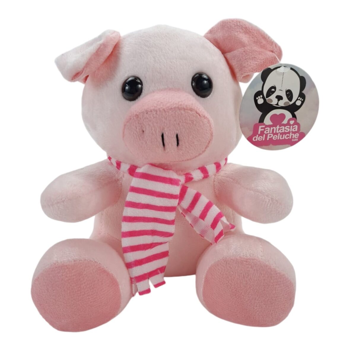 Peluche – Cerdito bufanda de rayas