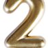 Vela dorada de número 2