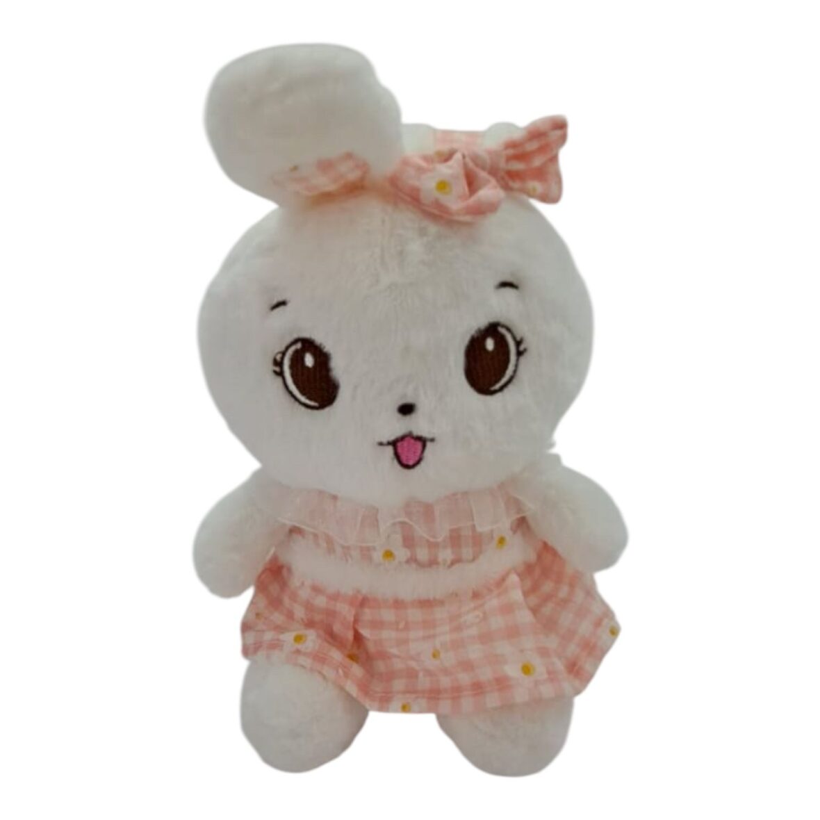 Peluche – Conejo con vestido cuadros