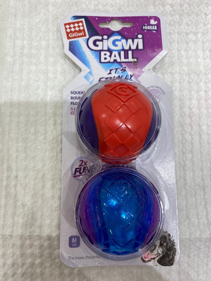GiGwi Ball’ with Squeaker M 2pk