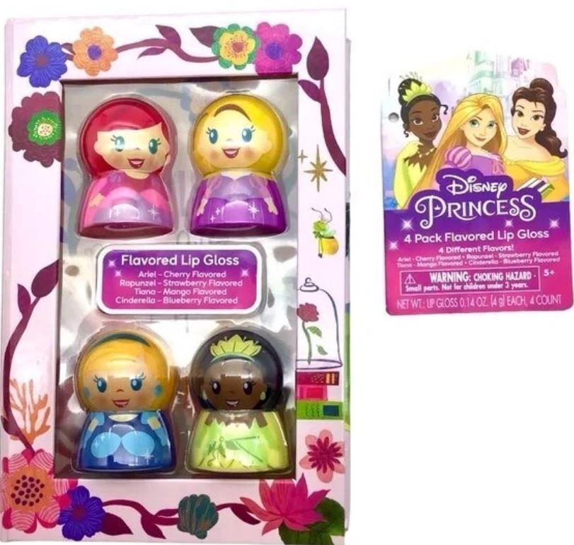 Flavored Lip Gloss Disney Princess Pack x 4